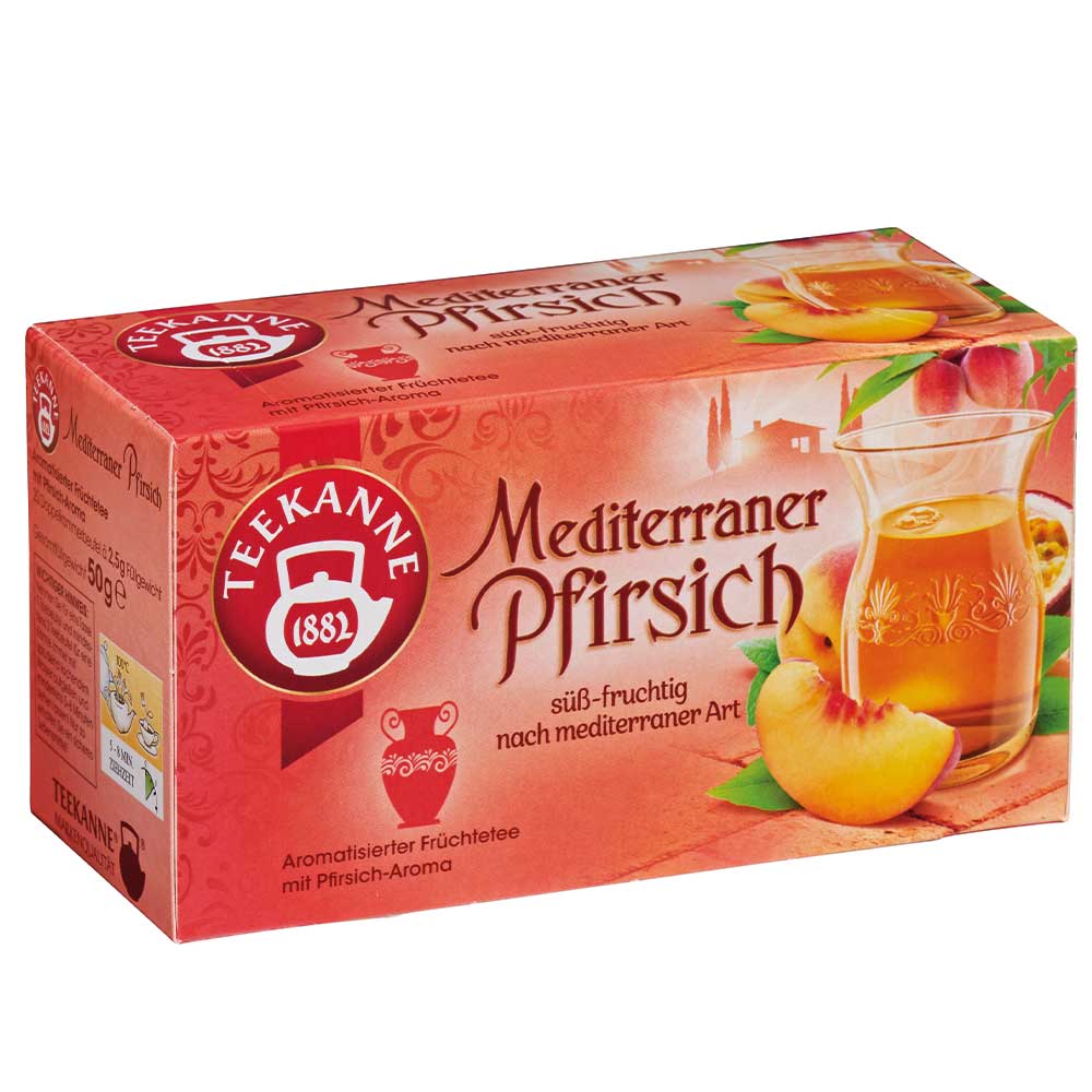 Teekanne Mediterraner Pfirsich 20er Früchtetee