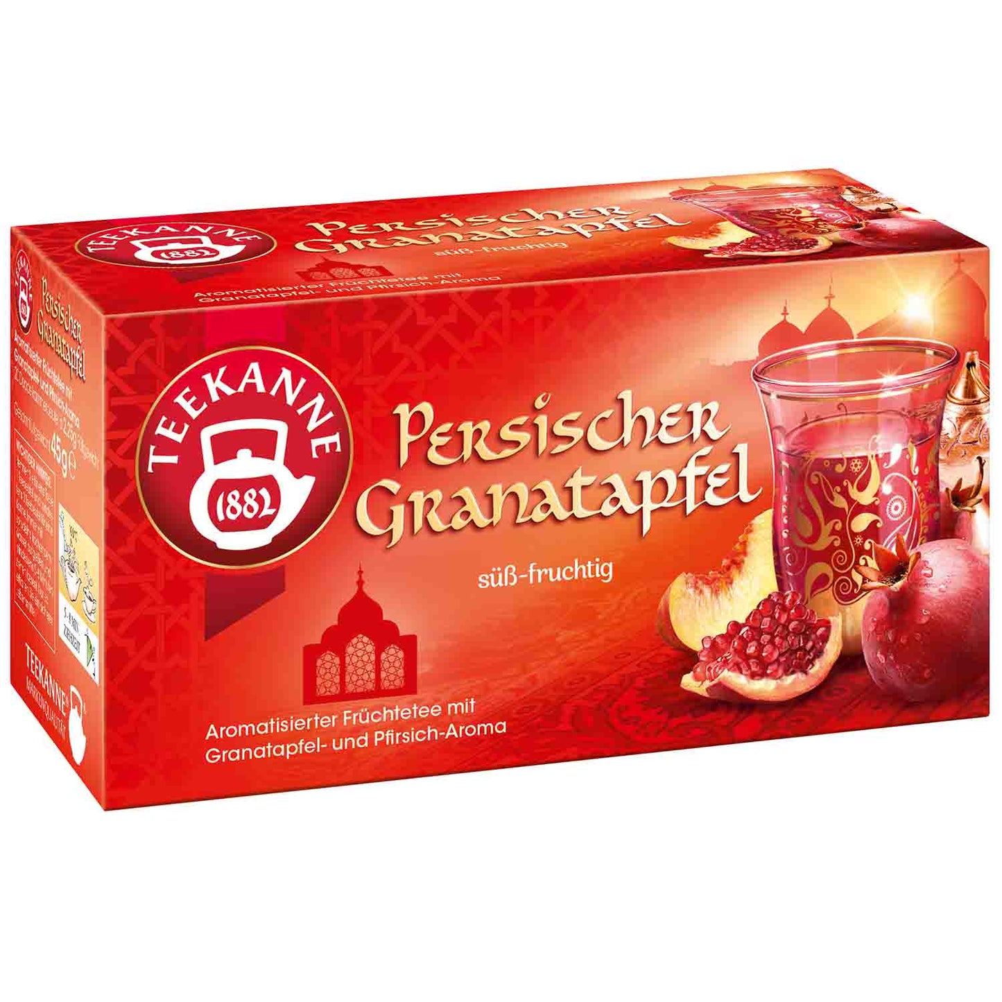 Teekanne Persischer Granatapfel Früchtetee 20 Doppelkammerbeutel