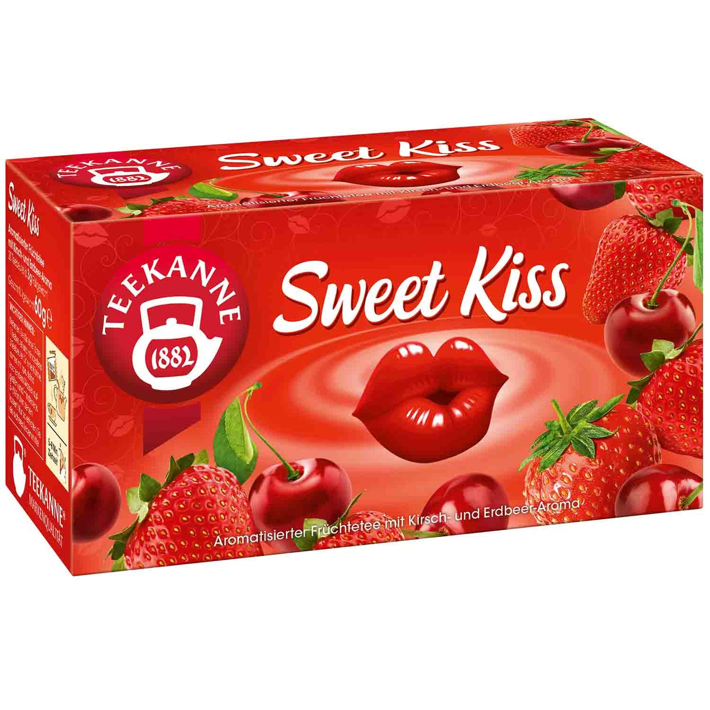 Teekanne Sweet Kiss 20er Früchtetee mit Kirsch-Erdbeer-Geschmack