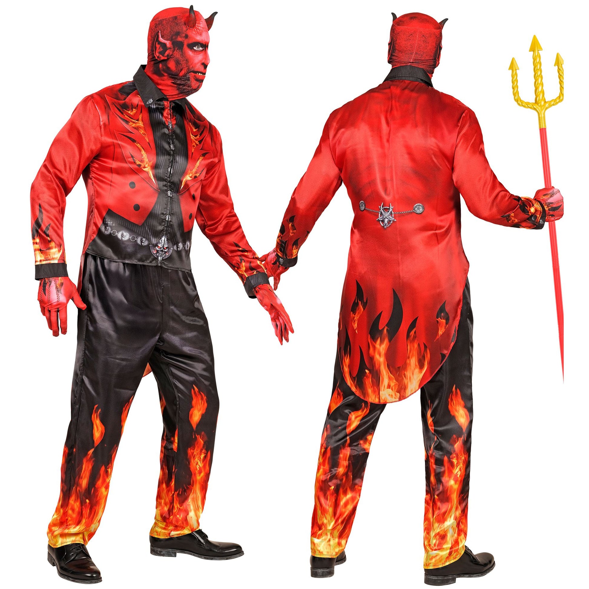 "TEUFEL FAST COSTUME" (Oberteil, Hose, Handschuhe, Maske mit Horn) – Ansicht 6
