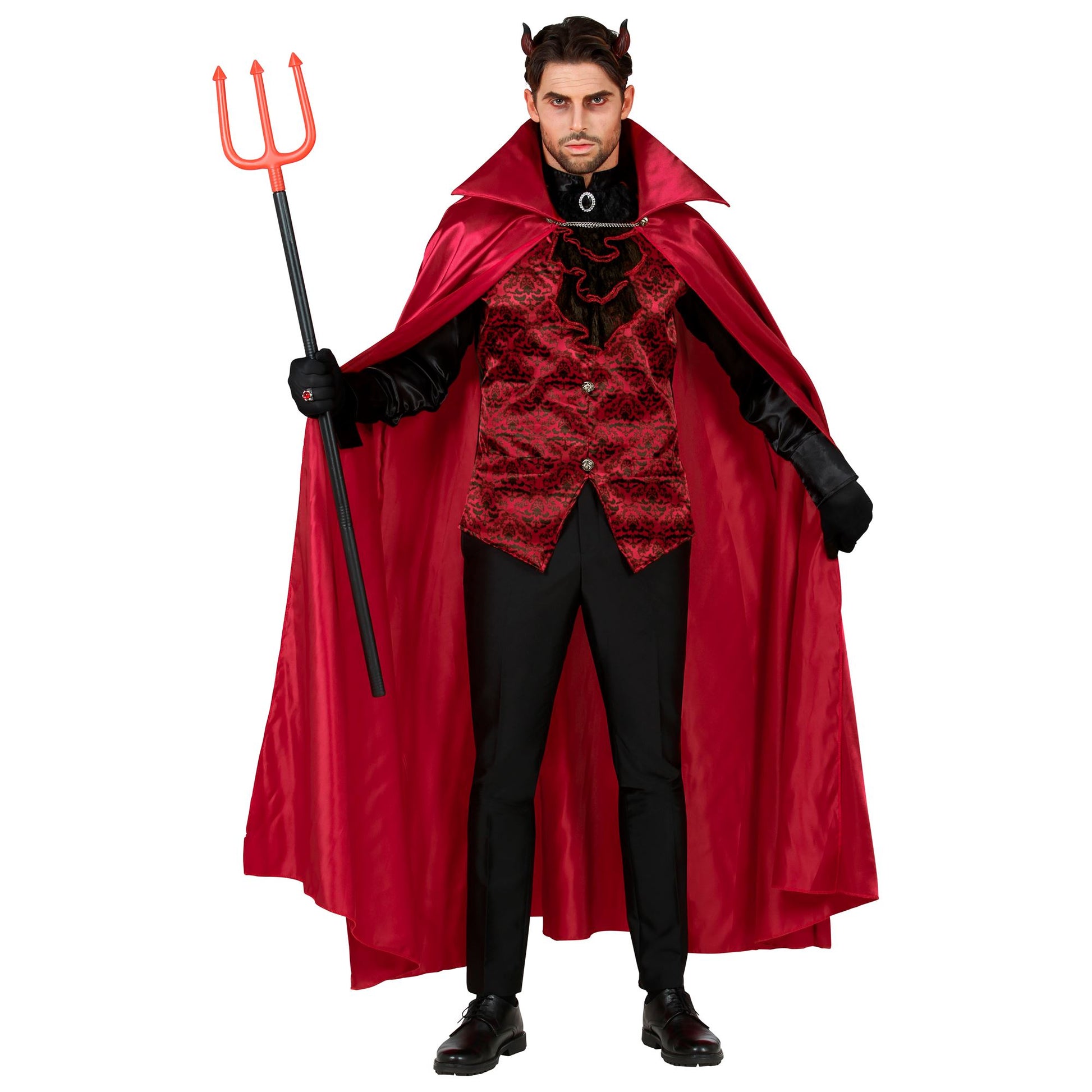 "TEUFEL" (Hemd mit Weste & Jabot mit Medallion, Umhang, Handschuhe) – Detailansicht