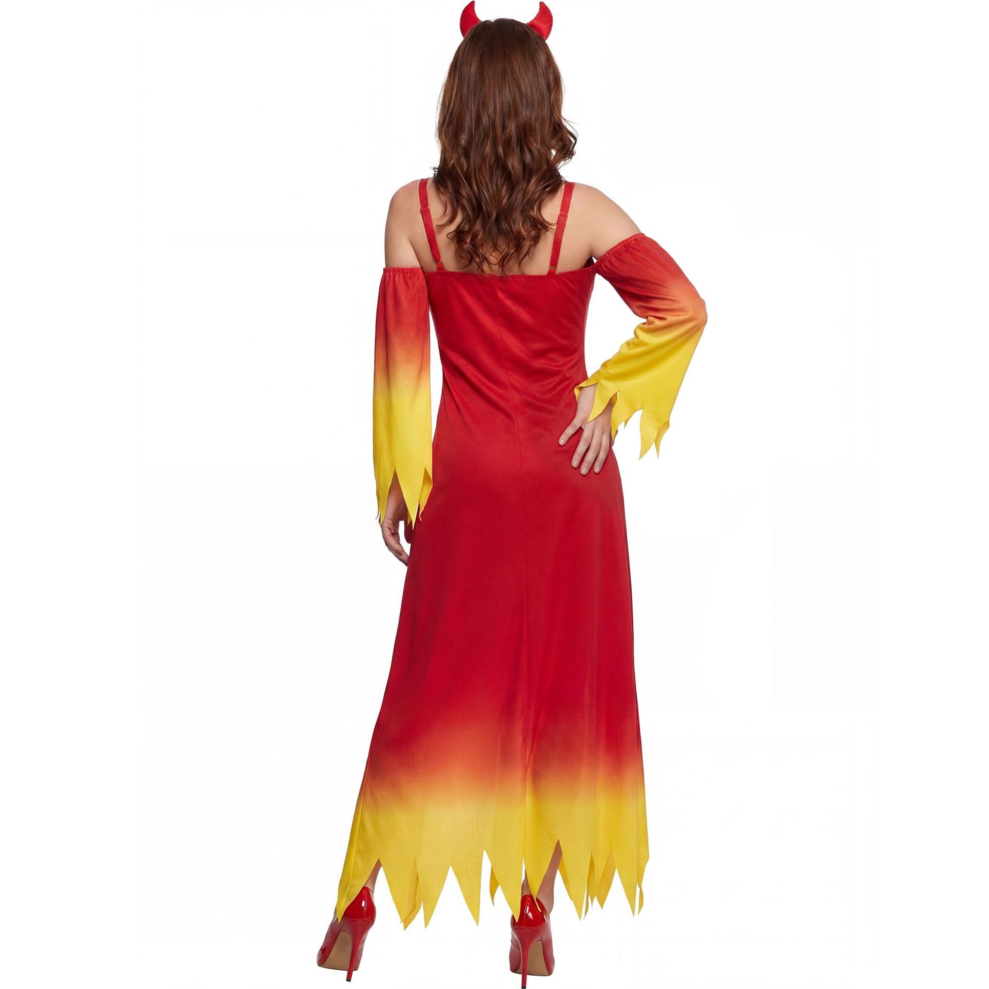 "TEUFELIN" (Kleid, Ärmel, Hörner) – Detailansicht