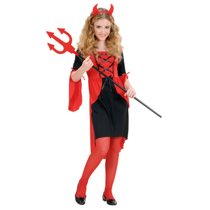 "TEUFELIN" (Kleid, Hörner) – Vorderansicht