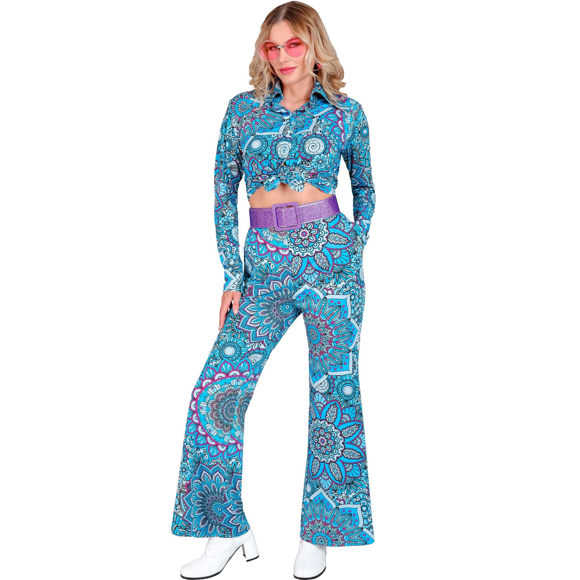"THE 60s FASHION - blue mandala" (Hose) – Detailansicht