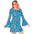 "THE 60s FASHION - blue mandala" (Kleid) – Vorderansicht