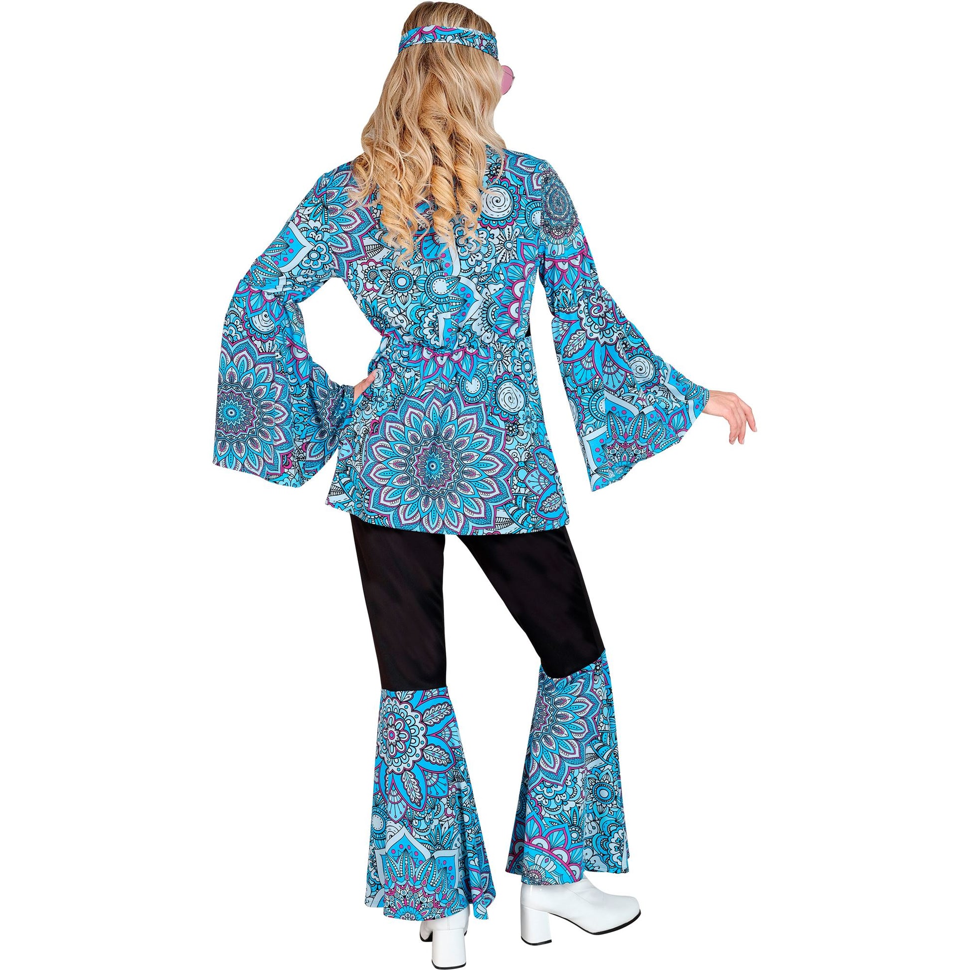 "THE 60s FASHION -blue mandala" (Oberteil, Hose, Stirnband) – Ansicht 4