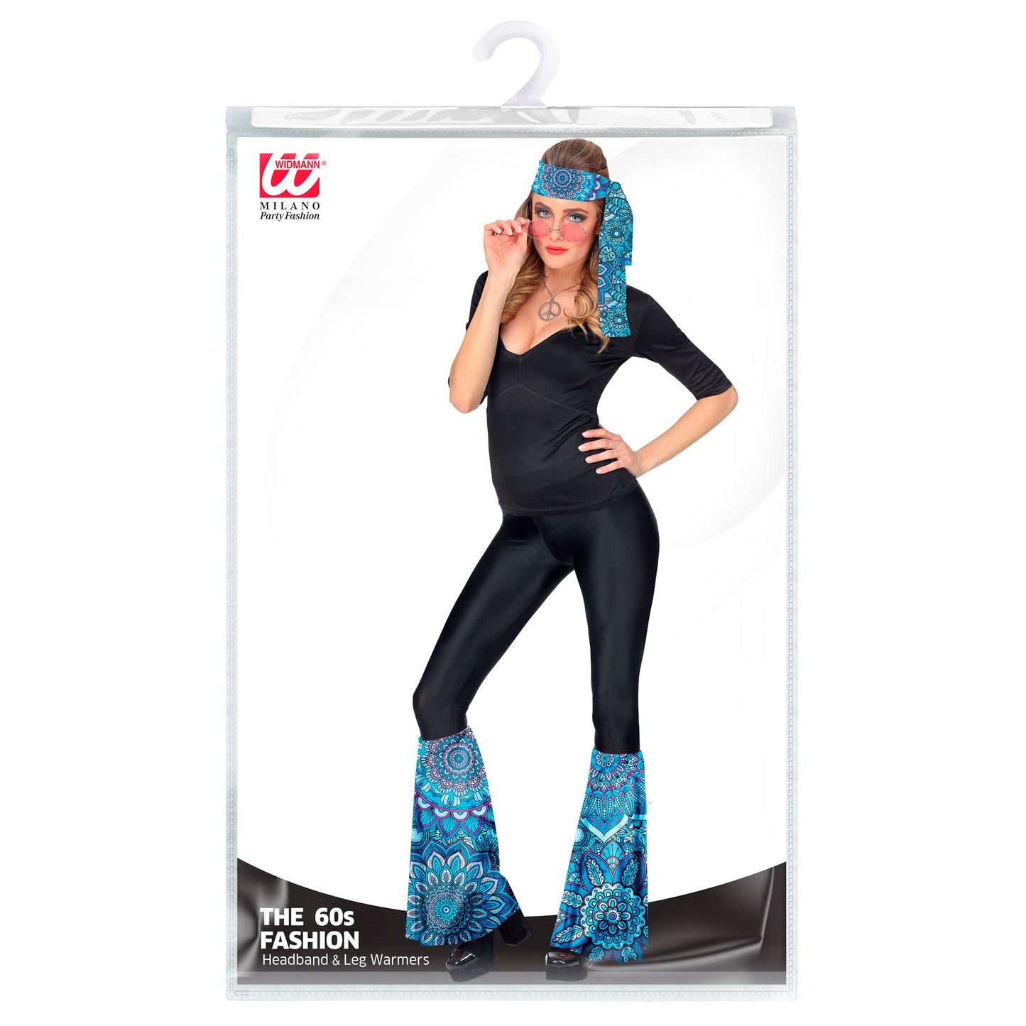 "THE 60s FASHION - blue mandala" (Stirnband & Stulpen) – Detailansicht