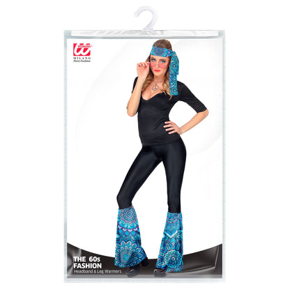 "THE 60s FASHION - blue mandala" (Stirnband & Stulpen) – Detailansicht