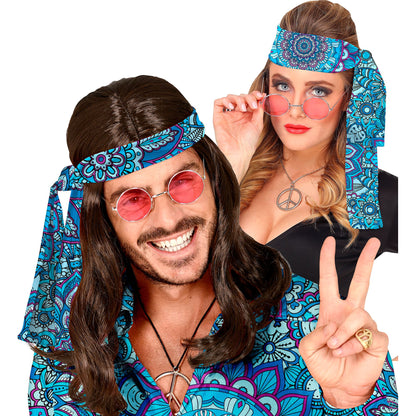 "THE 60s FASHION - blue mandala" (Stirnband) – Vorderansicht