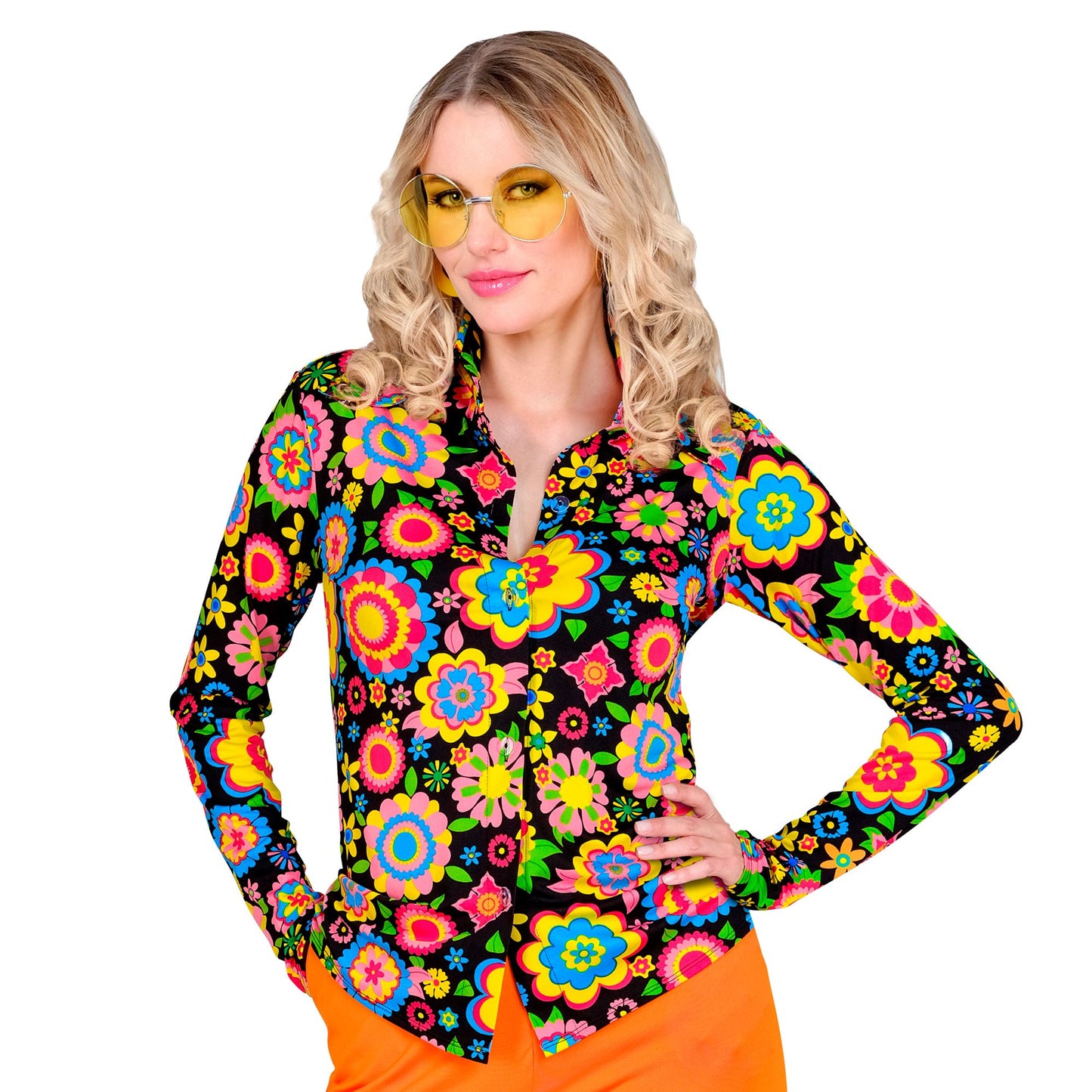 "THE 60s FASHION - colorful flowers" (Bluse) – Vorderansicht