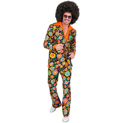 "THE 60s FASHION -colorful flowers" (Jackett, Hose) – Detailansicht