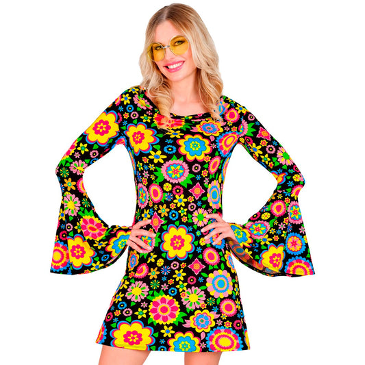 "THE 60s FASHION -colorful flowers" (Kleid) – Vorderansicht