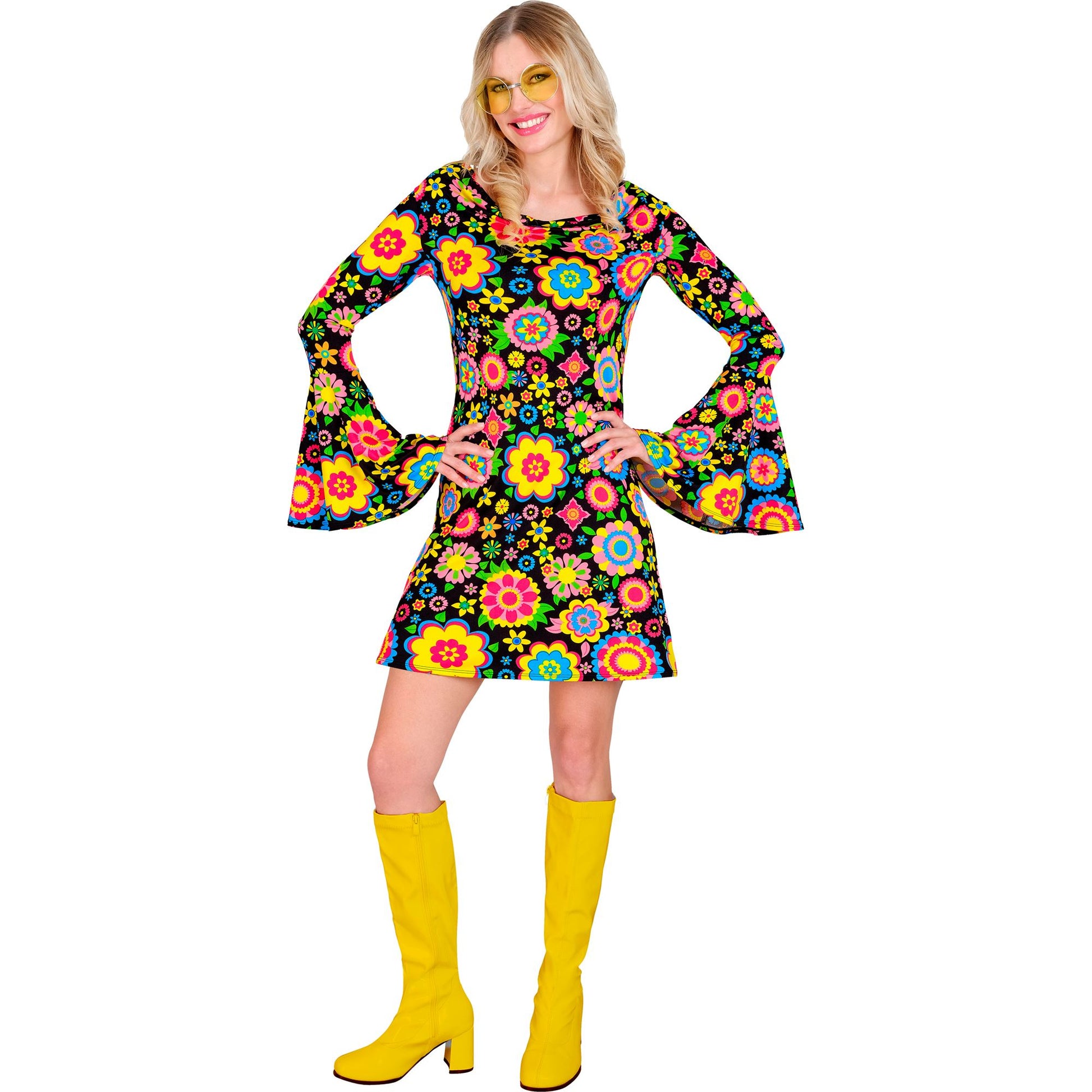 "THE 60s FASHION -colorful flowers" (Kleid) – Detailansicht
