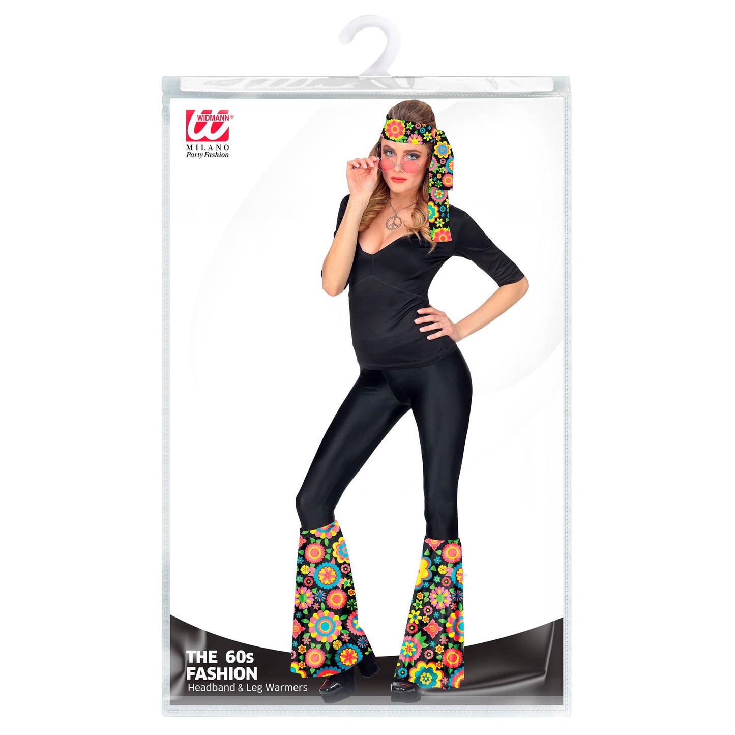 "THE 60s FASHION - colorful flowers" (Stirnband & Stulpen) – Detailansicht