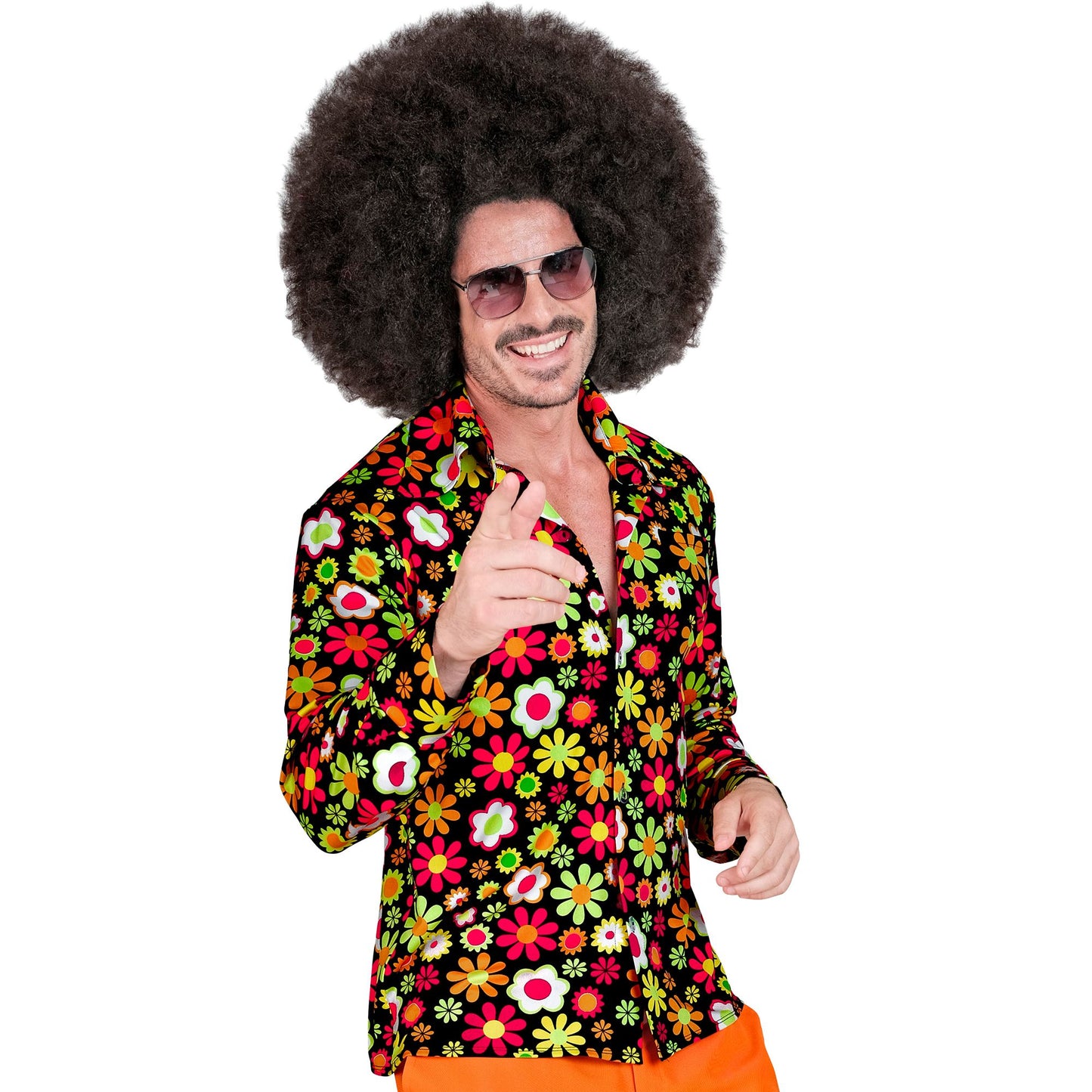 "THE 60s FASHION -flowers" (Hemd) – Vorderansicht
