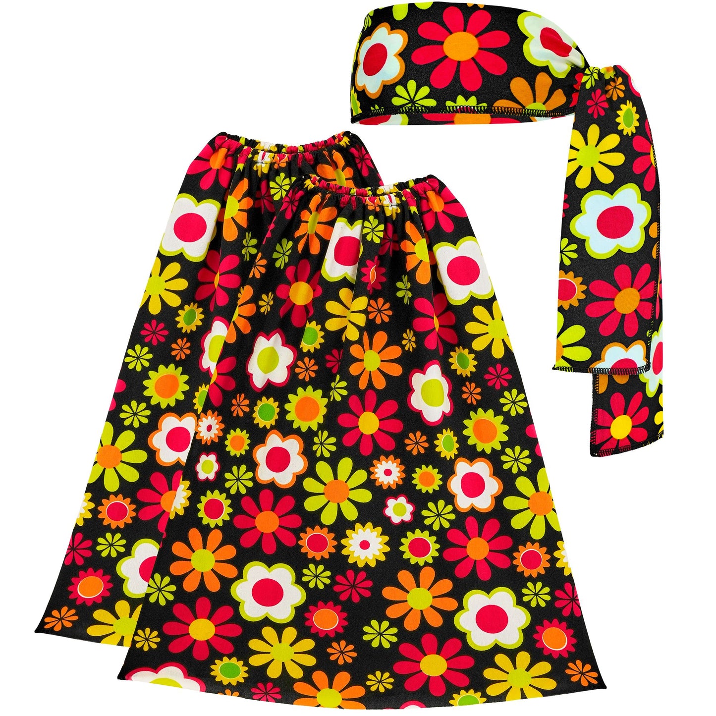 "THE 60s FASHION - flowers" (Stirnband & Stulpen) – Vorderansicht