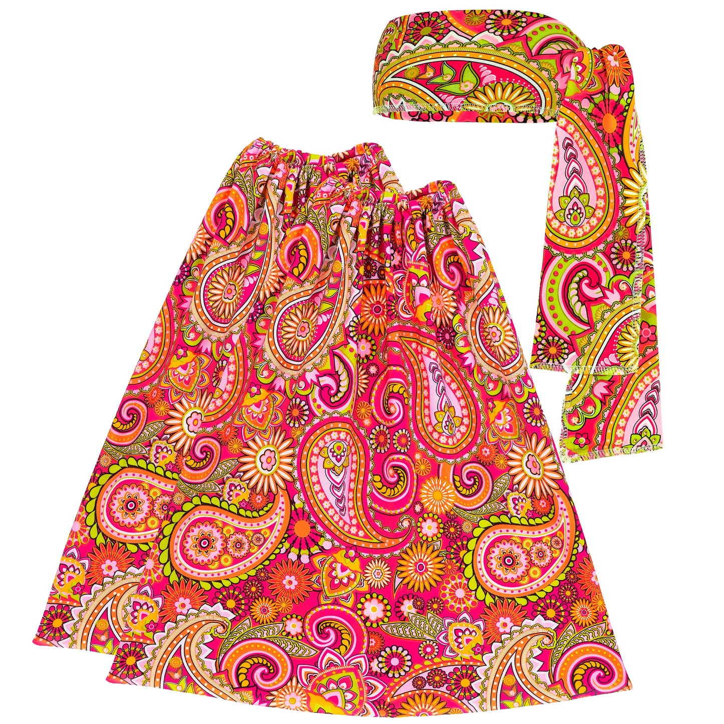 "THE 60s FASHION - paisley" (Stirnband & Stulpen) – Vorderansicht