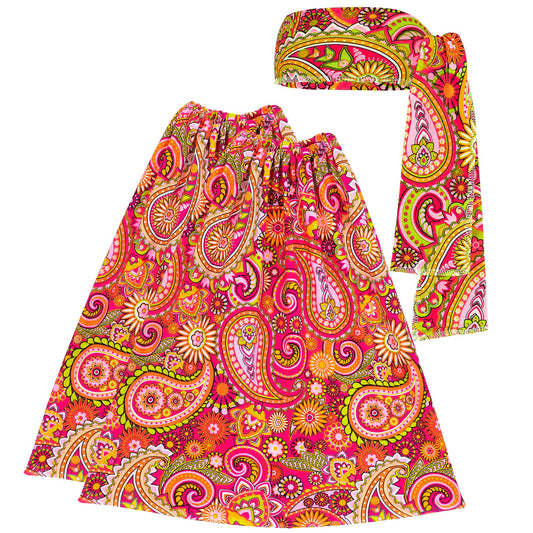 "THE 60s FASHION - paisley" (Stirnband & Stulpen) – Vorderansicht