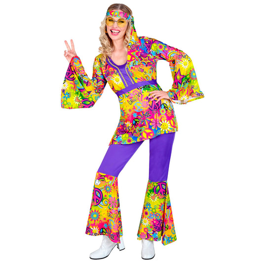 "THE 60s FASHION - peace & love" (Oberteil, Hose, Stirnband) – Vorderansicht