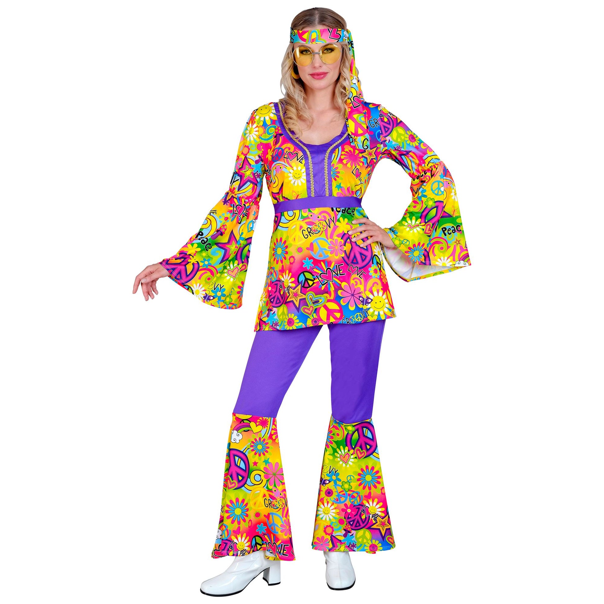 "THE 60s FASHION - peace & love" (Oberteil, Hose, Stirnband) – Detailansicht