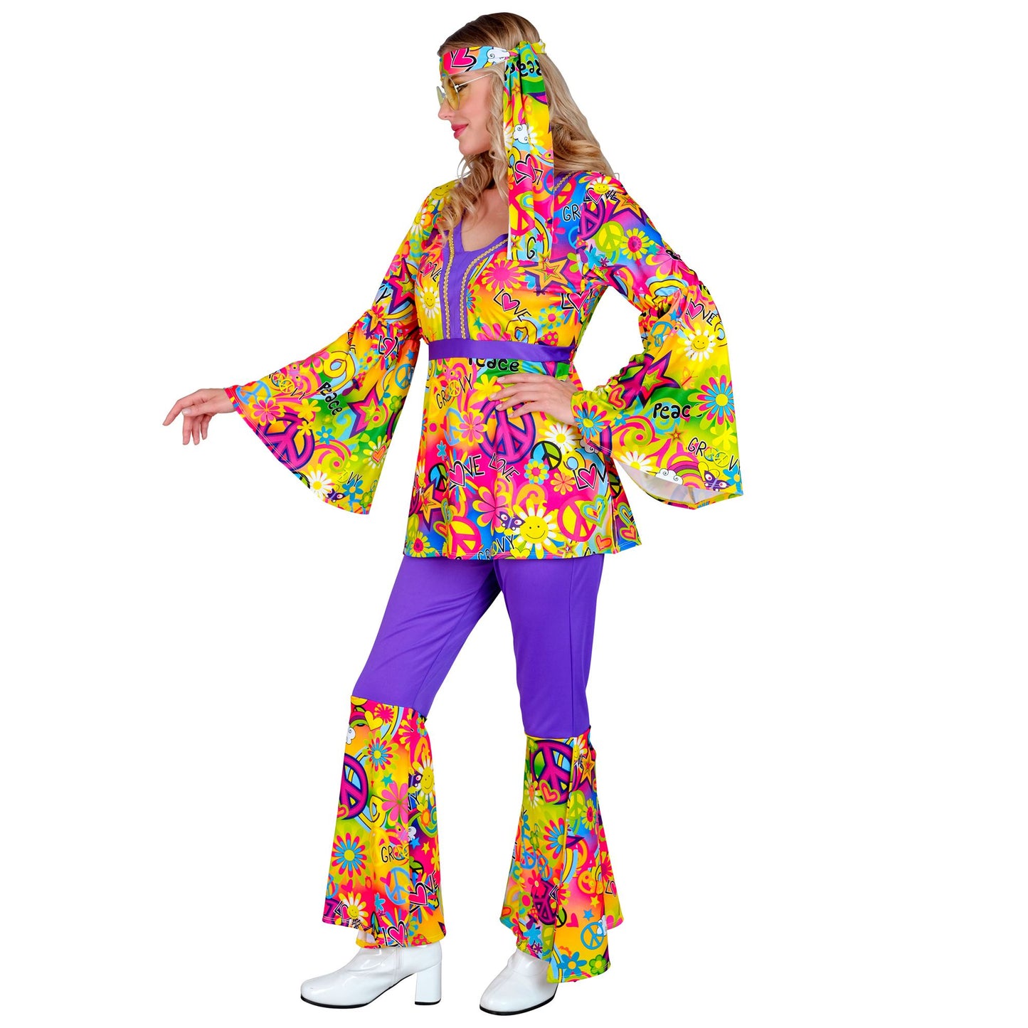 "THE 60s FASHION - peace & love" (Oberteil, Hose, Stirnband) – Ansicht 3