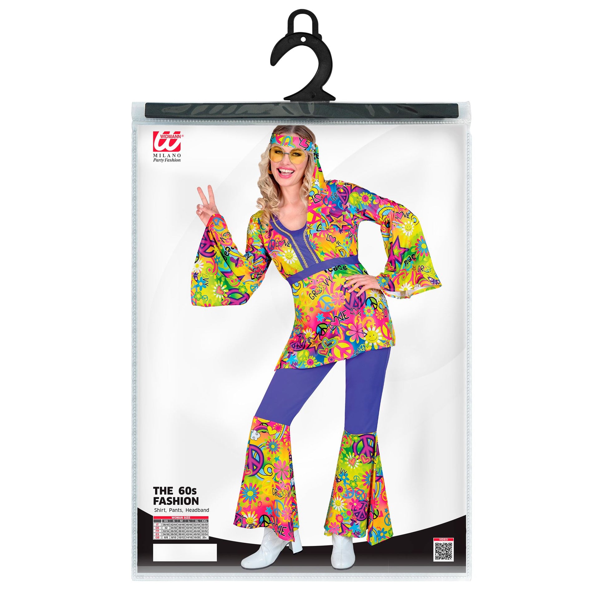 "THE 60s FASHION - peace & love" (Oberteil, Hose, Stirnband) – Ansicht 5