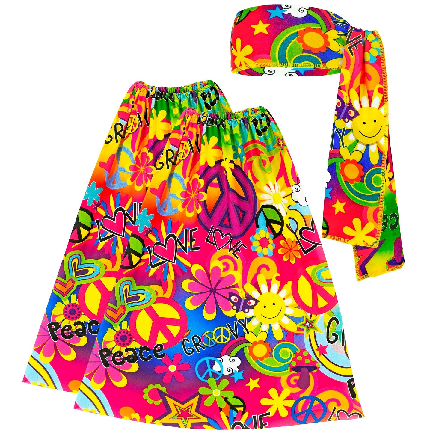"THE 60s FASHION -peace & love" (Stirnband & Stulpen) – Vorderansicht