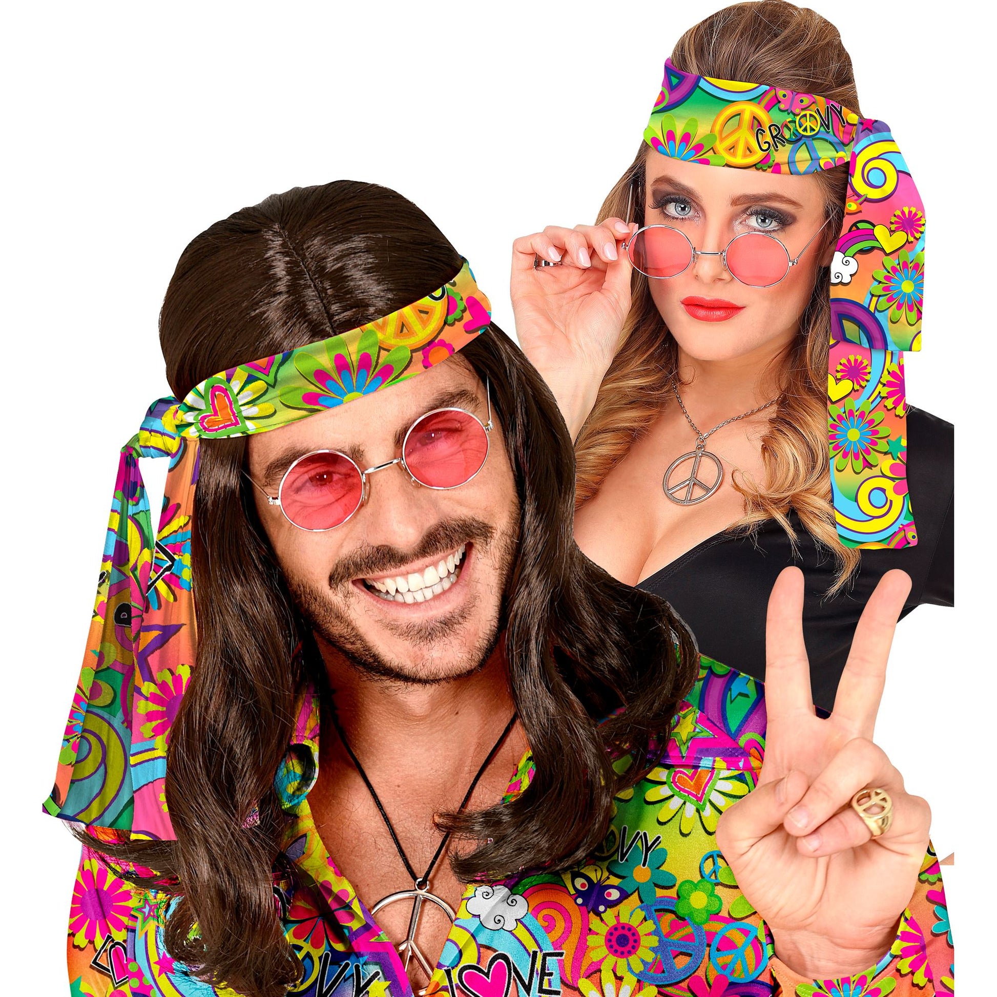 "THE 60s FASHION - peace & love" (Stirnband) – Vorderansicht