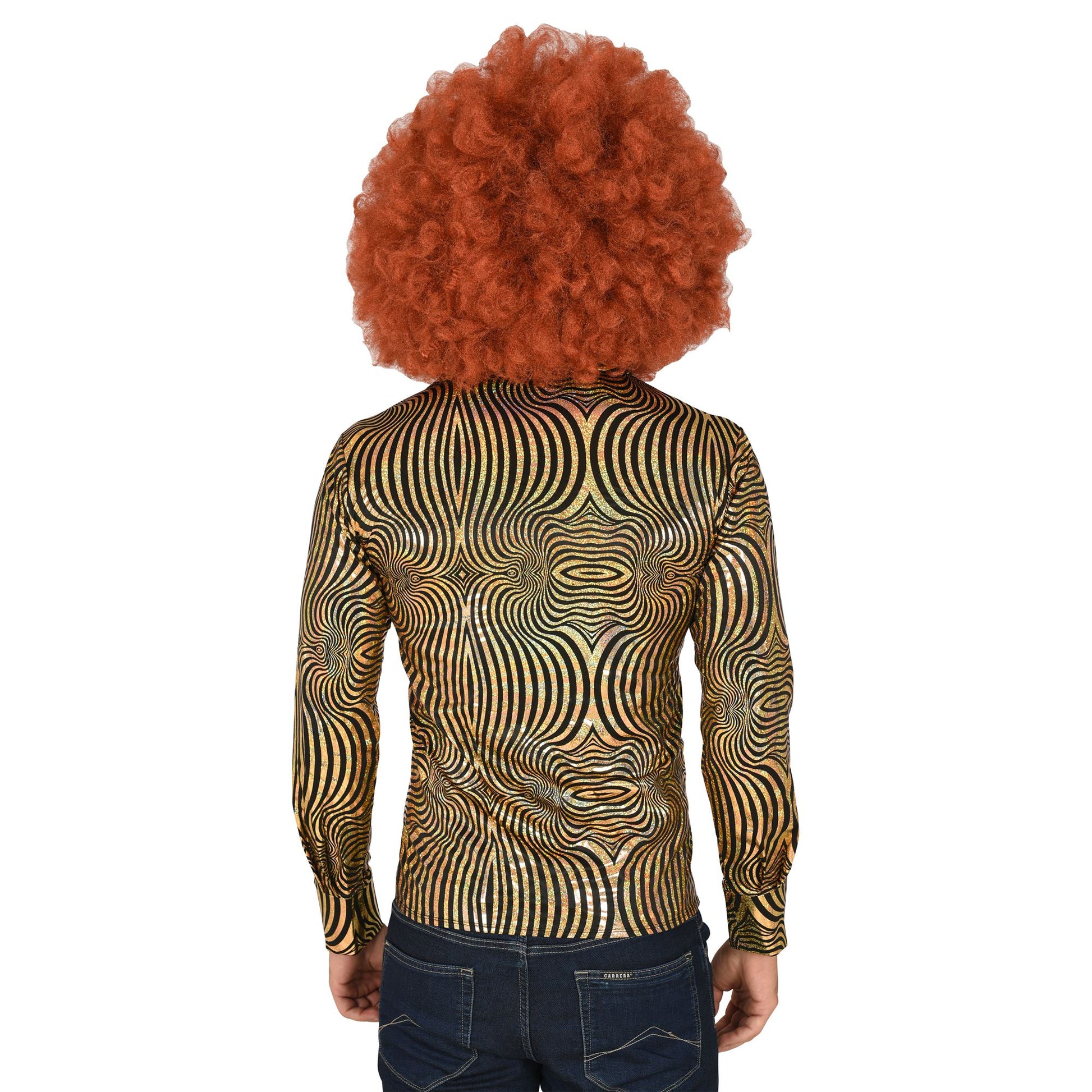"THE 70s DISCO STYLE - golden waves" (Hemd) – Ansicht 3