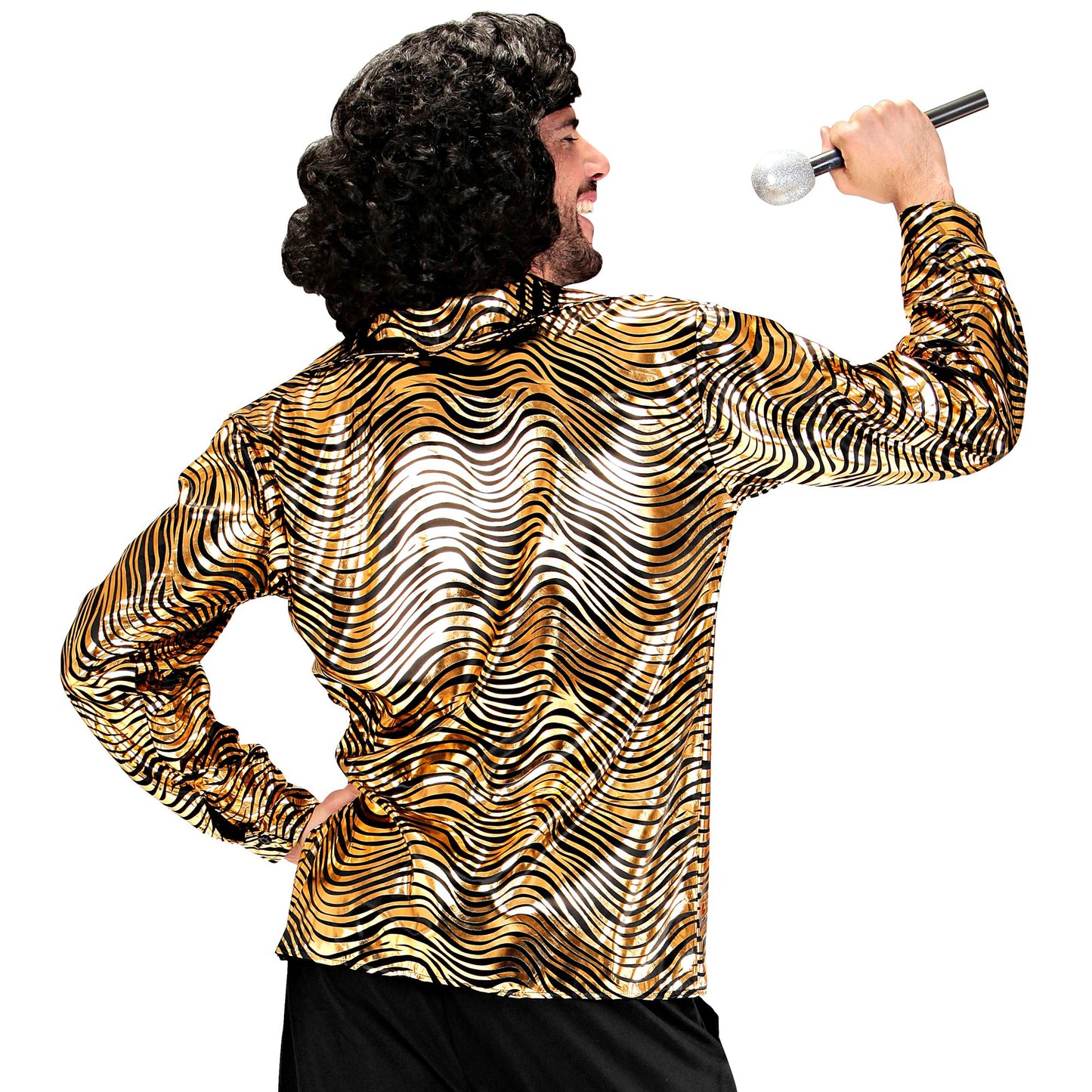 "THE 70s DISCO STYLE - golden waves" (Hemd) – Ansicht 3