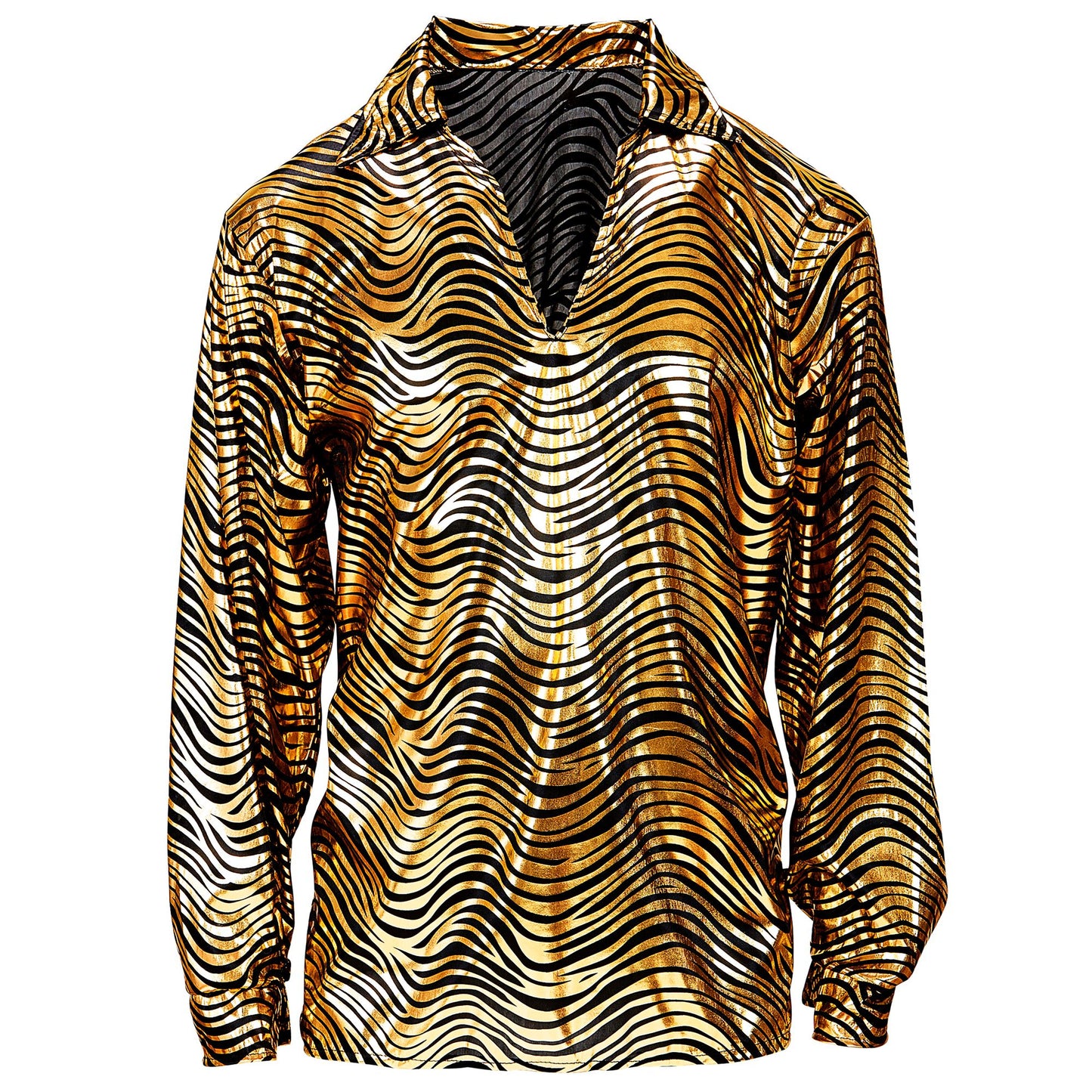 "THE 70s DISCO STYLE - golden waves" (Hemd) – Ansicht 4