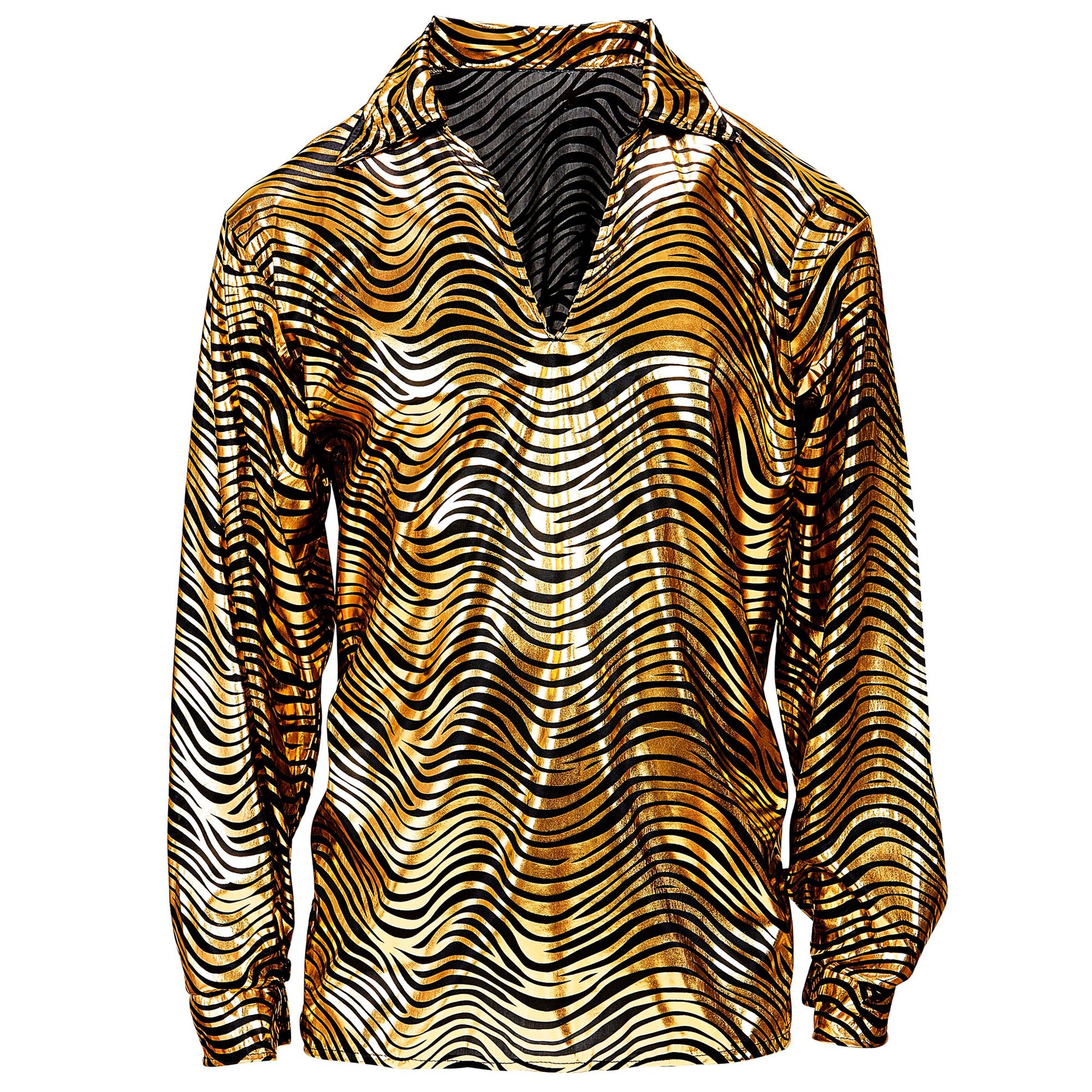 "THE 70s DISCO STYLE - golden waves" (Hemd) – Ansicht 4