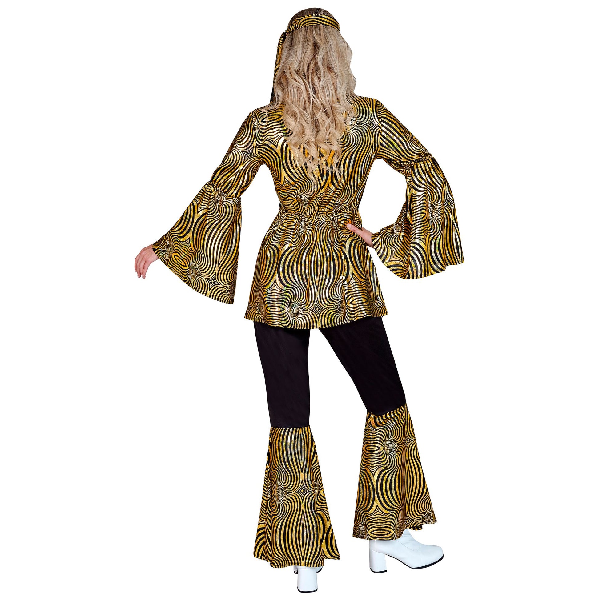 "THE 70s DISCO STYLE - golden waves" (Oberteil, Hose, Stirnband) – Ansicht 4