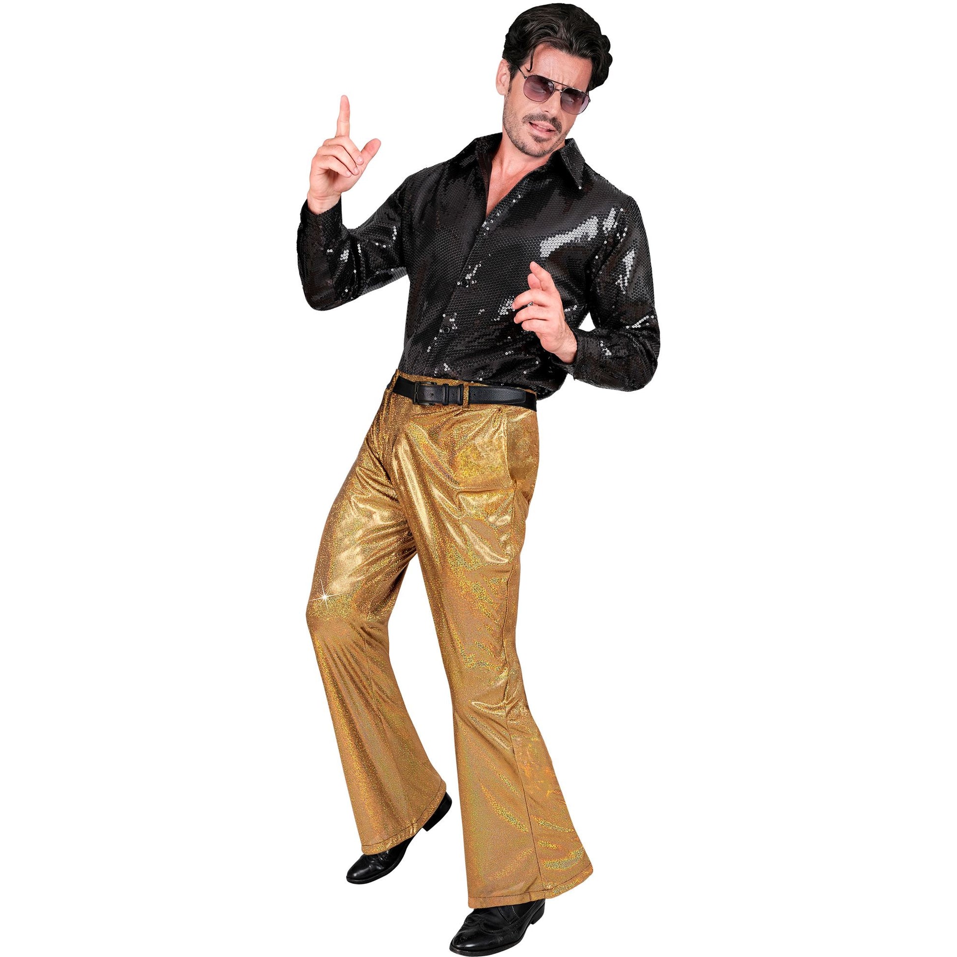 "THE 70s DISCO STYLE" (holografische Hose) – Detailansicht