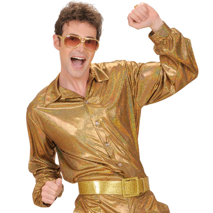 "THE 70s DISCO STYLE" (holographisches Hemd) – Vorderansicht