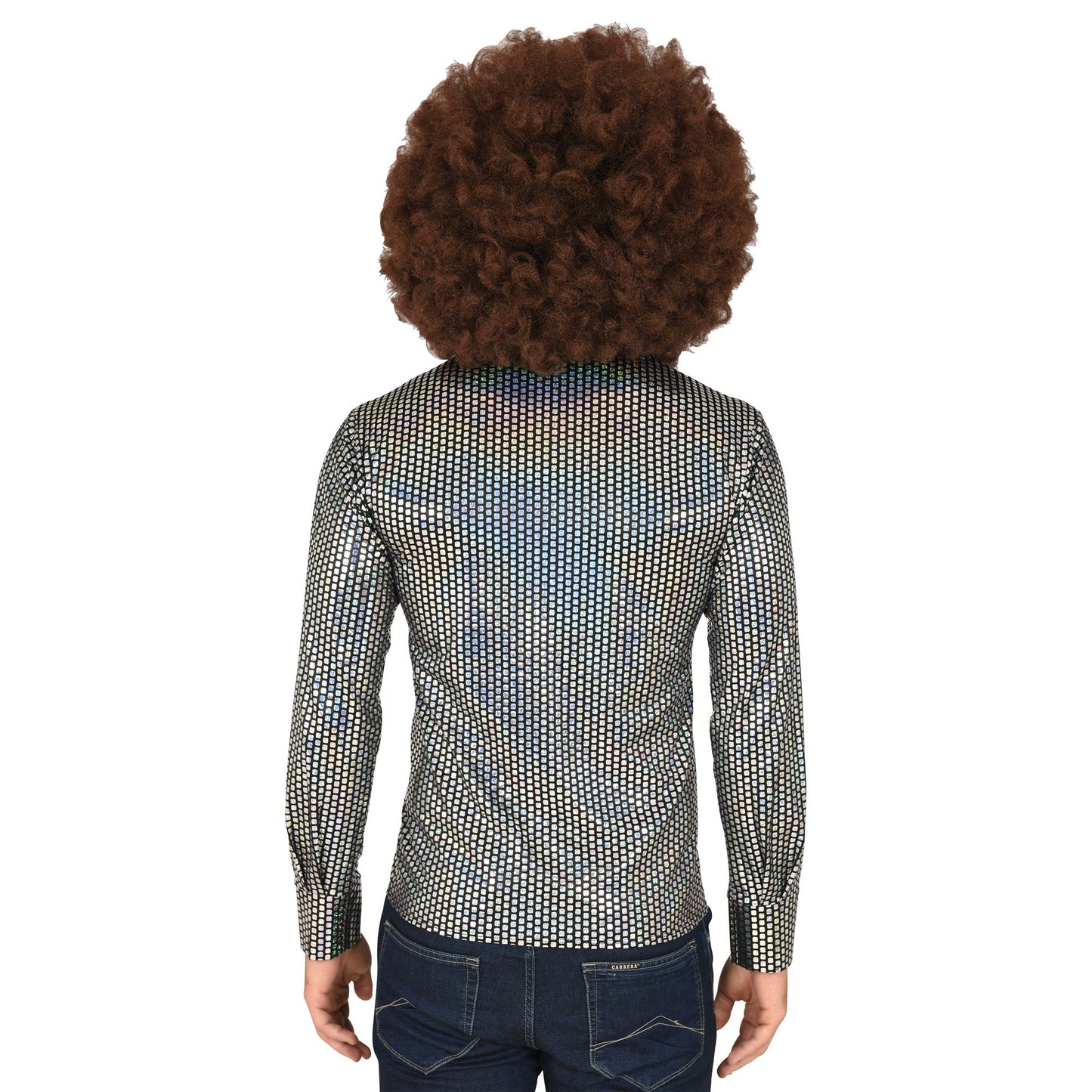 "THE 70s DISCO STYLE - silver squares" (Hemd) – Ansicht 3