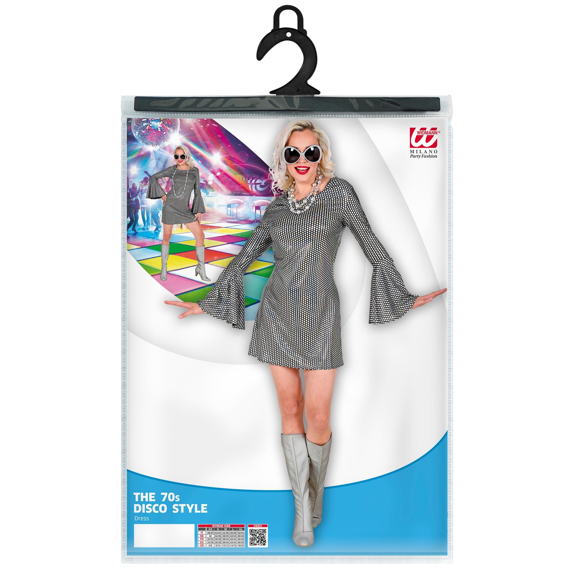 "THE 70s DISCO STYLE - silver squares" (Kleid) – Ansicht 5