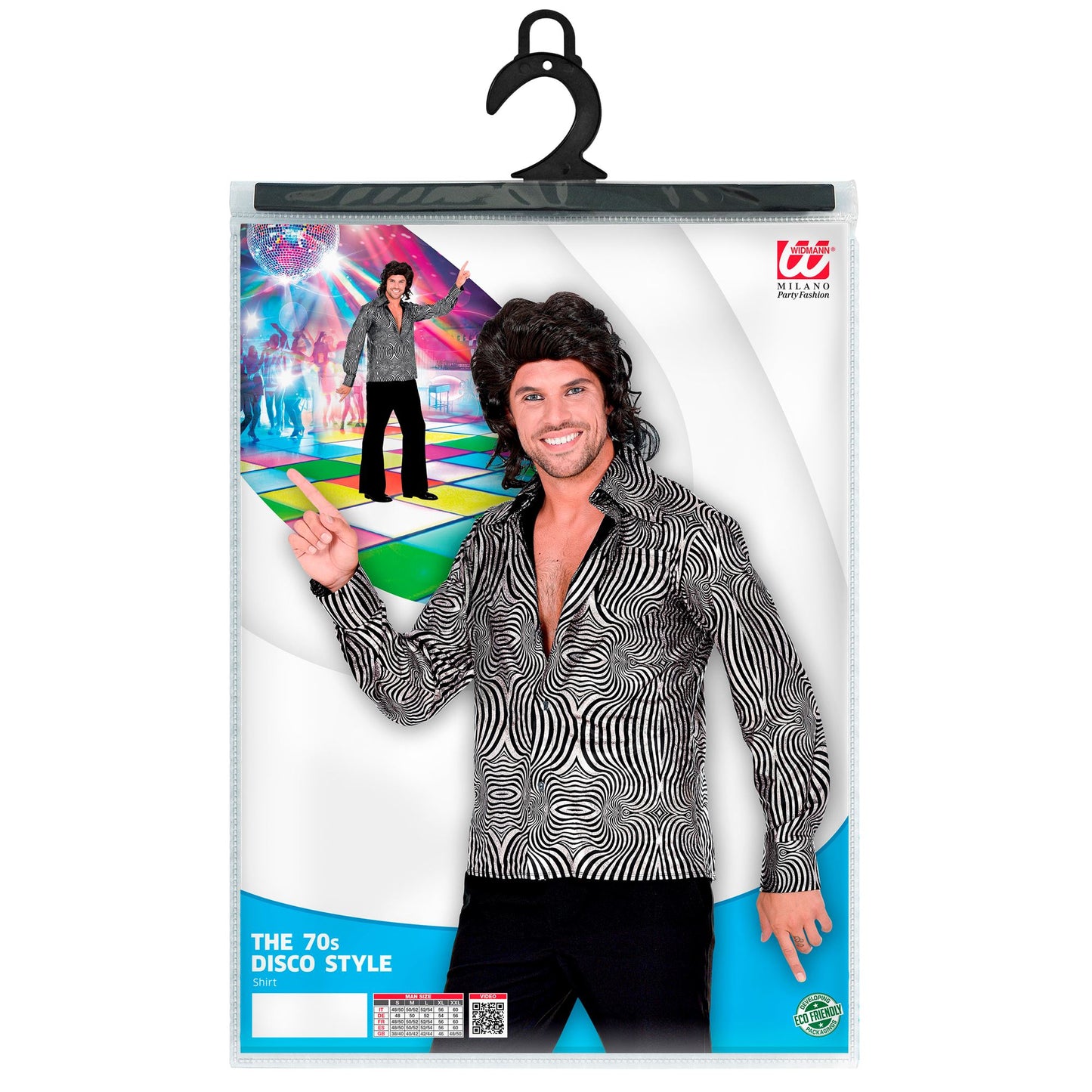 "THE 70s DISCO STYLE - silver waves" (Hemd) – Ansicht 5