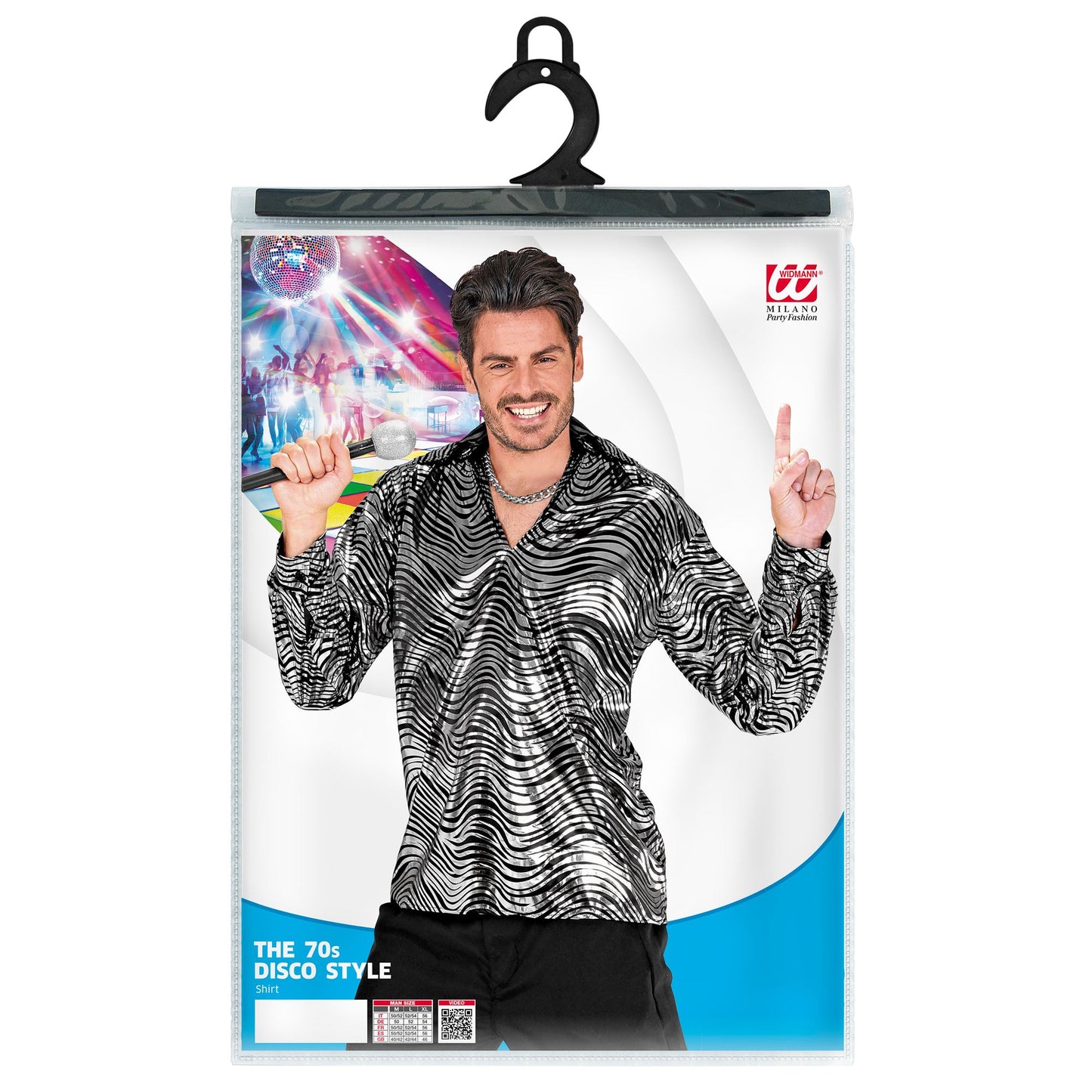 "THE 70s DISCO STYLE - silver waves" (Hemd) – Ansicht 5