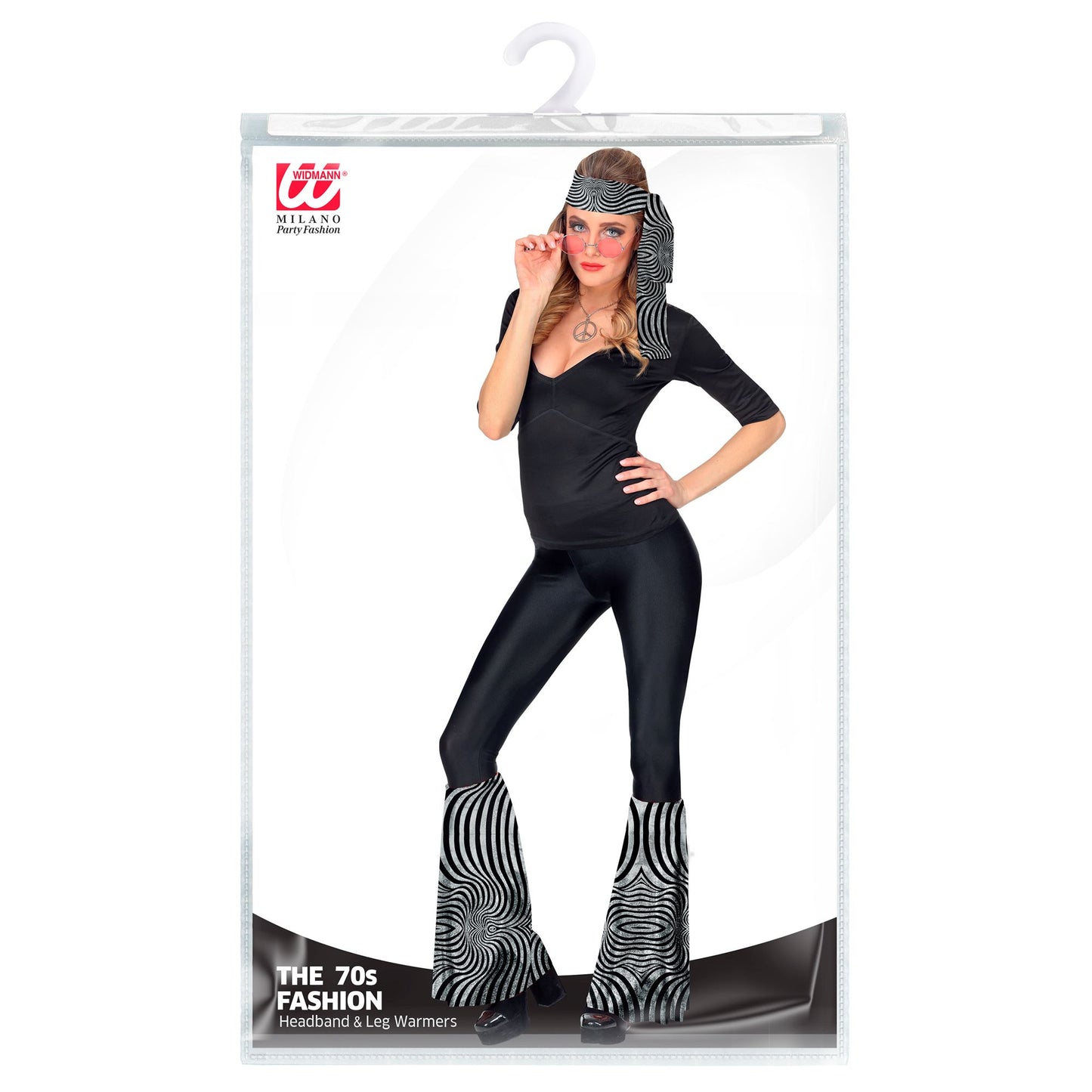 "THE 70s DISCO STYLE - silver waves" (Stirnband & Stulpen) – Detailansicht