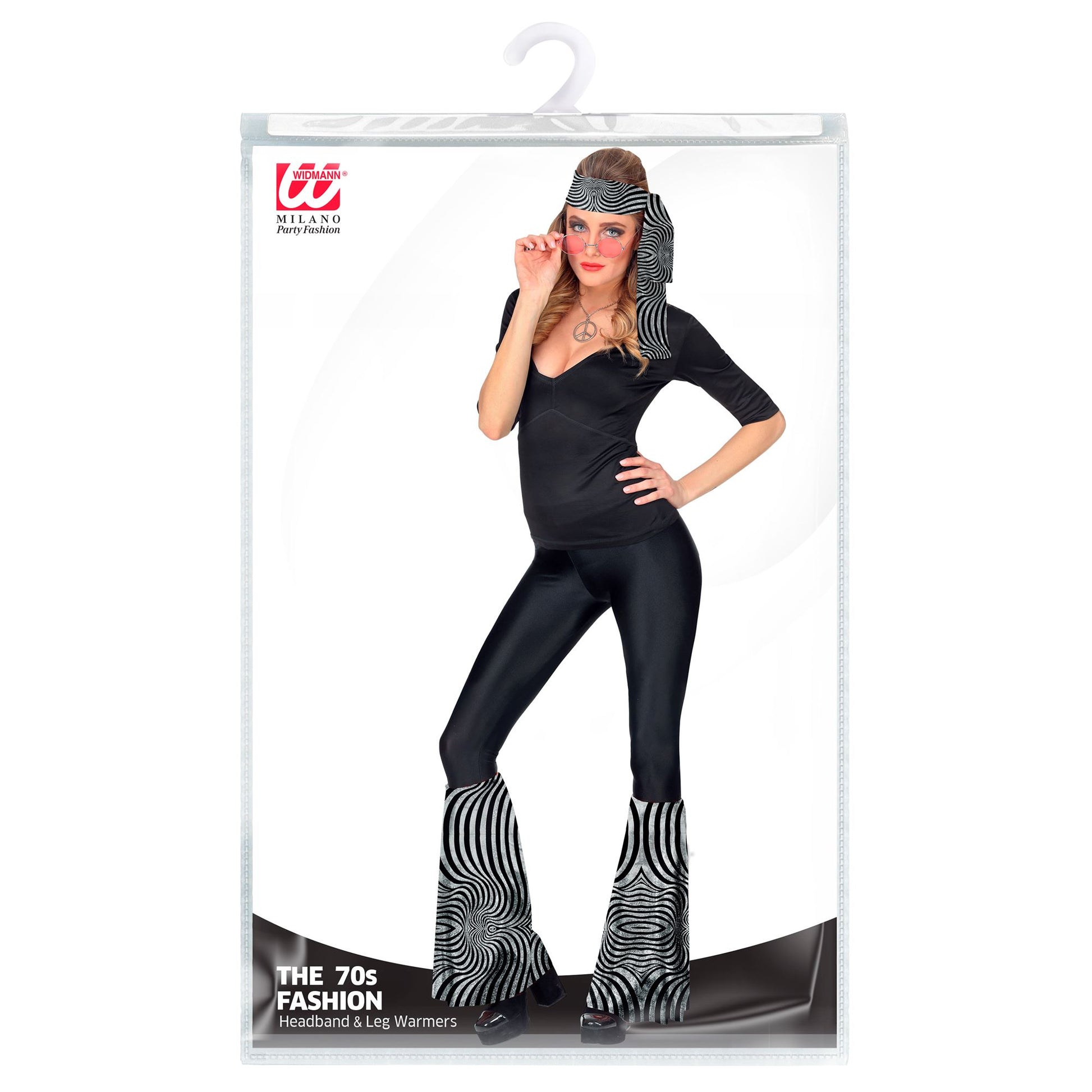"THE 70s DISCO STYLE - silver waves" (Stirnband & Stulpen) – Detailansicht