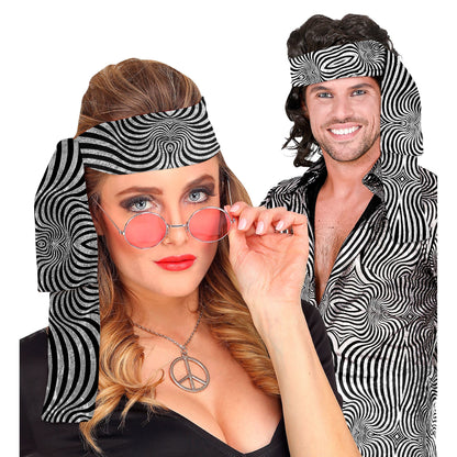 "THE 70s DISCO STYLE - silver waves" (Stirnband) – Vorderansicht