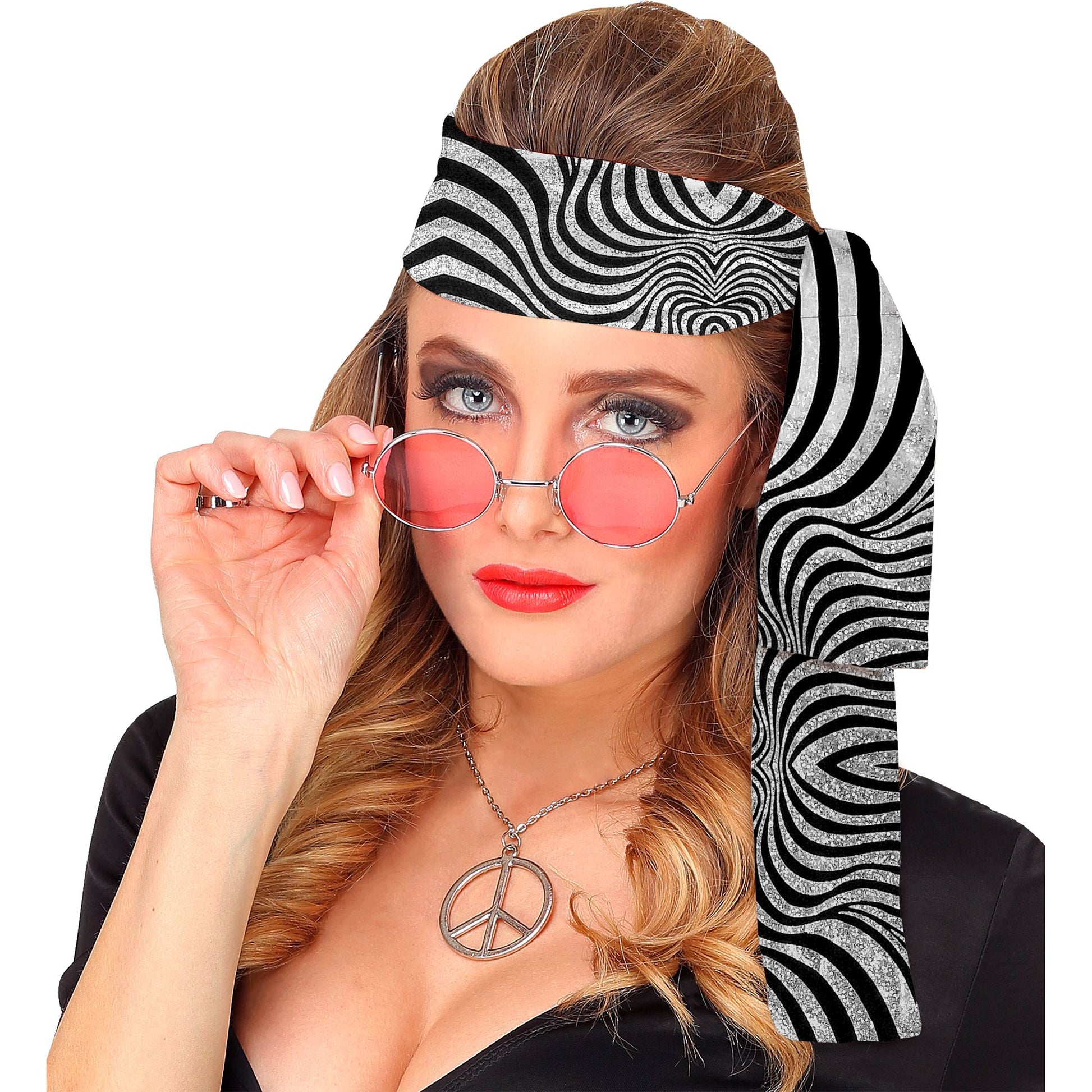 "THE 70s DISCO STYLE - silver waves" (Stirnband) – Detailansicht