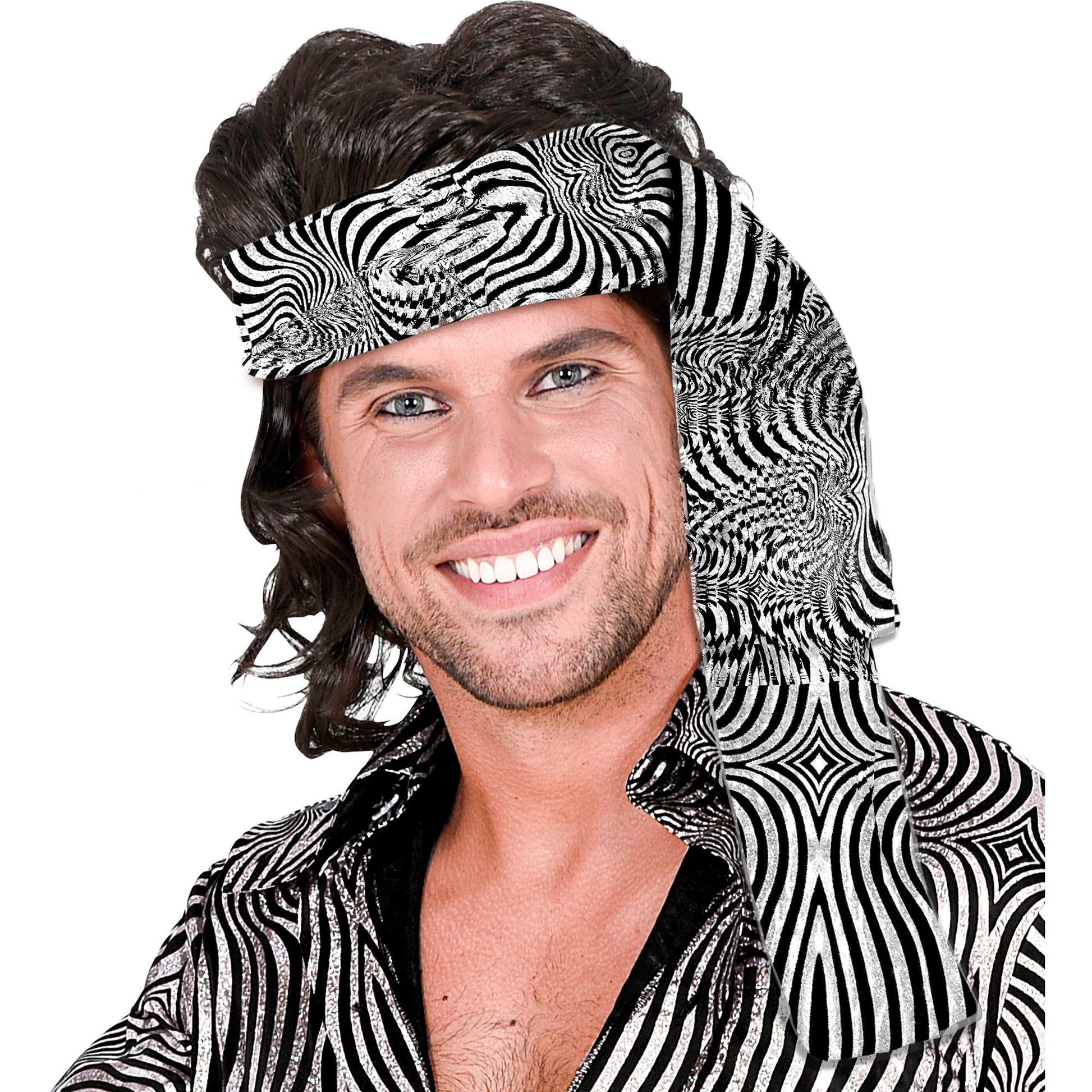"THE 70s DISCO STYLE - silver waves" (Stirnband) – Ansicht 3