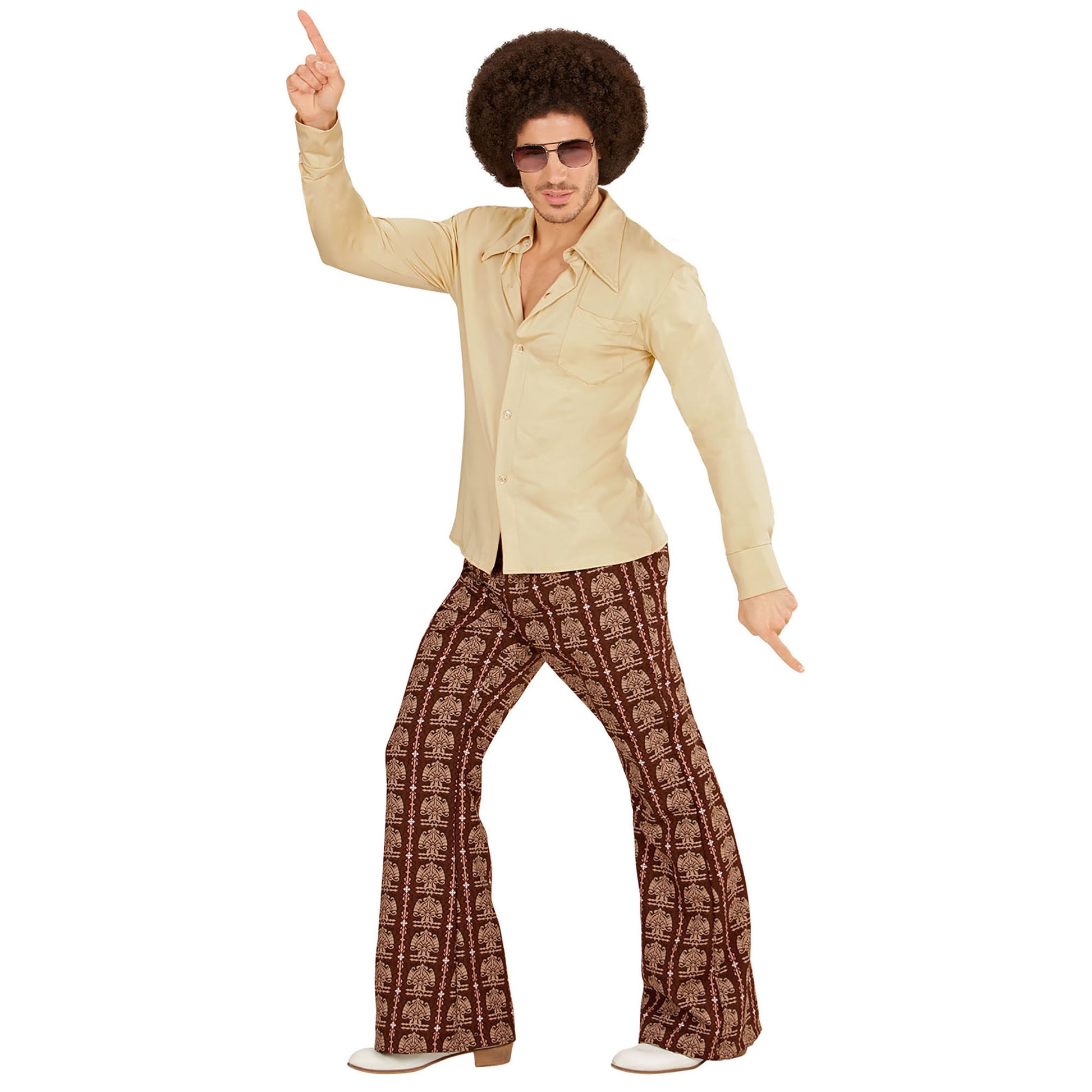 "THE 70s GROOVY STYLE - beige" (Hemd) – Detailansicht