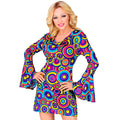 "THE 70s GROOVY STYLE - blue bubbles" (Kleid) – Vorderansicht