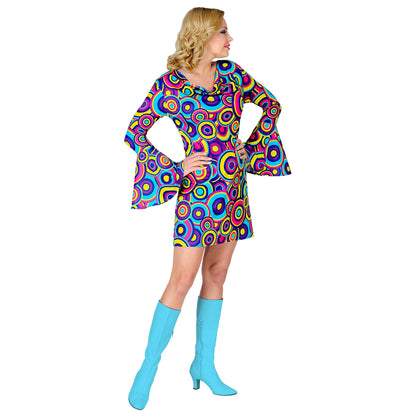"THE 70s GROOVY STYLE - blue bubbles" (Kleid) – Ansicht 3