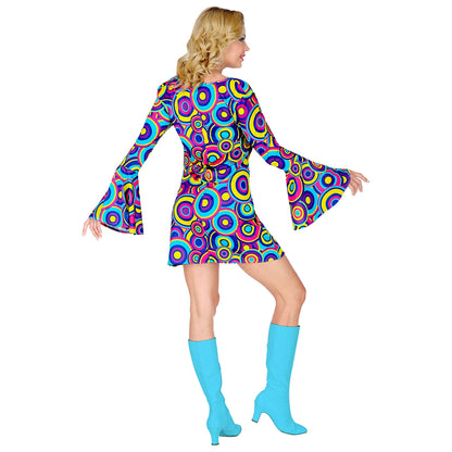 "THE 70s GROOVY STYLE - blue bubbles" (Kleid) – Ansicht 4