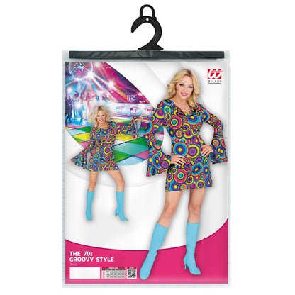 "THE 70s GROOVY STYLE - blue bubbles" (Kleid) – Ansicht 5