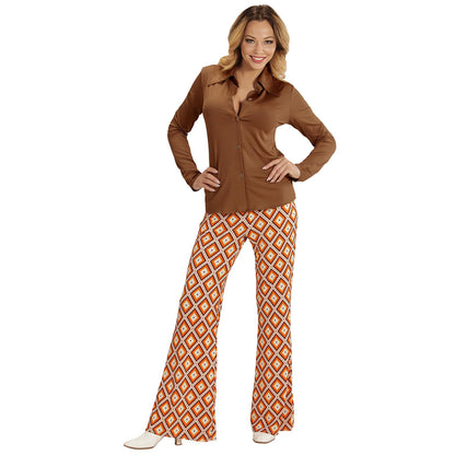 "THE 70s GROOVY STYLE -braun" (Bluse) – Detailansicht